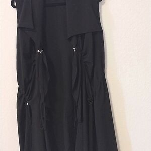 Elegant Black Drape Vest